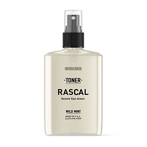 Rascal Face Toner for Men - Sage Oil, Beetroot & Caffeine to Reduce Wrinkles and Clear Away Impurities (3.4 Fl Oz)