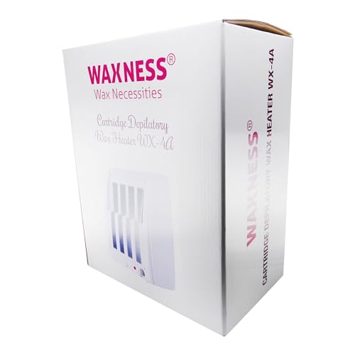 Waxness Cartridge Wax Warmer Kit ? Professional Roll-On Heater with 4 Cartridges Included ? Hair Removal Starter Set for Salon & Home Use