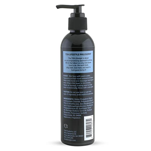 TCM 3N1 Men's Shave Glaze ? Pre-Shave, Shaving Gel & Aftershave ? Hydrating & Soothing Cruelty-Free Formula, for Comfort, Precision, and Easy Glide, 8 oz (Pack of 1)