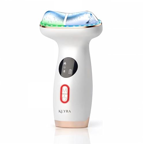 7-in-1 Electric Gua Sha Hot & Cold Face & Neck Massager with Red Light Therapy, Microcurrent EMS Facial Device, Vibration, LED Skin Tightening Tool for Anti-Aging & Fine Lines Reduction