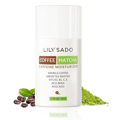 LILY SADO TEA+C¢â Coffee & Matcha Face Moisturizer - Natural Vegan Caffeine Facial Cream w Green Tea & Arabica Coffee Beans - Best Antioxidant, Anti-Wrinkle Moisturizing Lotion - Softens & Firms