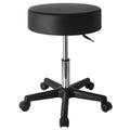 Hydraulic Adjustable Rolling Stool with Wheels, 360¡Æ Swivel Office Chair, 400LBS - for Salon, Tattoo, Barber, Massage, PU Leather, Easy-Clean, Whisper-Quiet Casters, Black