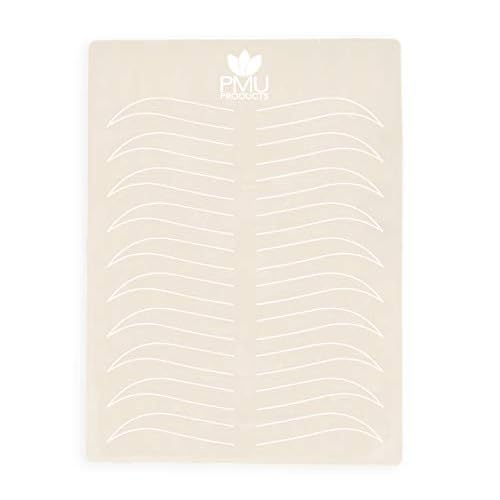 Microblading Practice Skin ? 5 Sheets ? European Shaped Eyebrow Designs for Cosmetic Tattooing