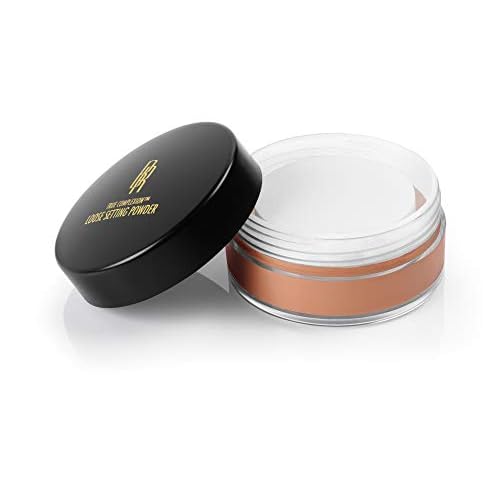 Black Radiance True Complexion Loose Setting Powder Honeymoon 0.64 Ounce and Contour Palette Medium to Dark 0.38 Ounce