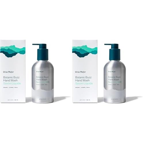Ursa Major Botanic Buzz Hand Wash | Natural Liquid Hand Soap | Cleanses, Hydrates, Moisturizes & Soothes | Vegan, Cruelty-Free & Non-Toxic | 10oz (Pack of 2)