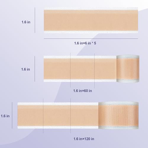 Silicone Scar Removal Tape (1.6" x 120" Roll - 3M), Medical Grade Silicone Scar Removal Sheets, Hypoallergenic for New and Old Scars ? Surgery, Burns, Acne, Keloids, Stretch Marks, C-Section