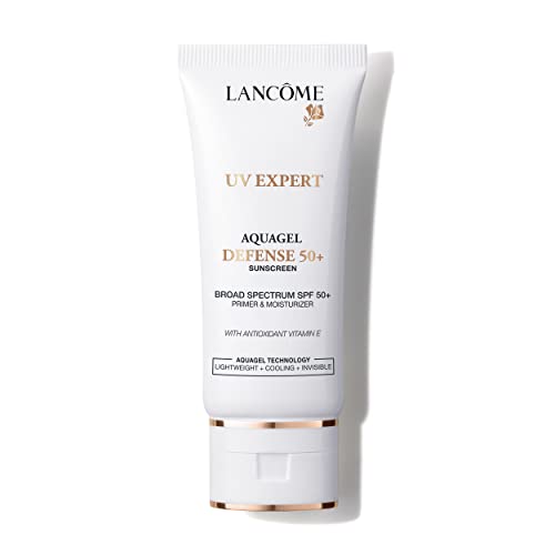 Lanc?me UV Expert Defense SPF 50+ Primer & Moisturizer | 3-in-1 Facial Sunscreen with Broad Spectrum Protection | Lightweight, Hydrating, Non-Greasy Aquagel Texture