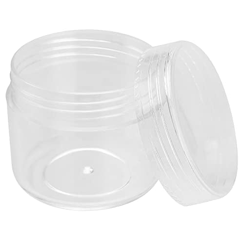150 Pieces Clear Plastic Sample Containers, 20g Empty Sample Round Cosmetic Jars, Travel Size Cream Cosmetic Container With Lid for Lotions, Creams, Make up