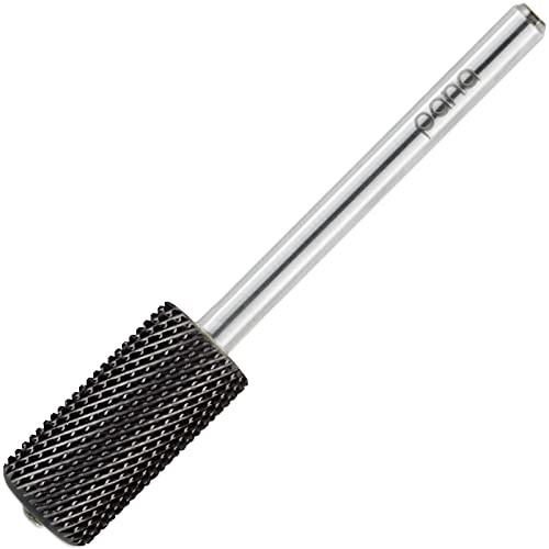 USA PANA Professional 3/32" Shank Size - Crystal Top Small or Large Barrel Carbide Bit - Nail Drill Bit for Dremel Machine - (Large Barrel, Fine Grit, Black)