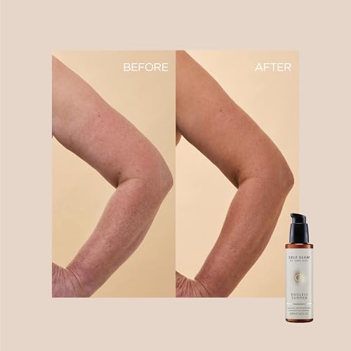 SELF GLOW BY JAMES READ - Endless Summer Gradual Tan Moisturiser | Nourish + Tone Skin with Customizable, Lasting Glow | Non-Allergen Fragrance, Silicone + Drying Alcohol-Free (200ml | 6.8 fl oz)