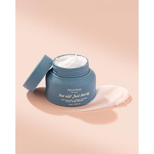 Not Old Just Thirsty Face Moisturizer with Vitamin B5, Collagen, Squalane for Hydration, Repair, Elasticity, 1.99 fl. oz | All skin types