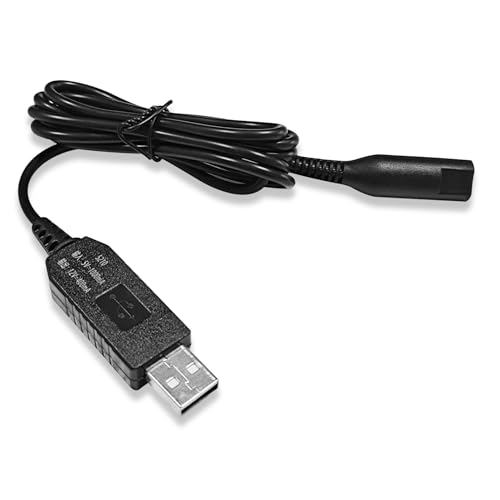 12V Charging Cord Replacement for Braun Shaver S3 S6 S7 S8 S5 S9 S1, Cable Replacement for Braun Electric Razor Trimmer Series 1 3 5 6 7 8 9 340 3040s 390cc 720 790cc Models