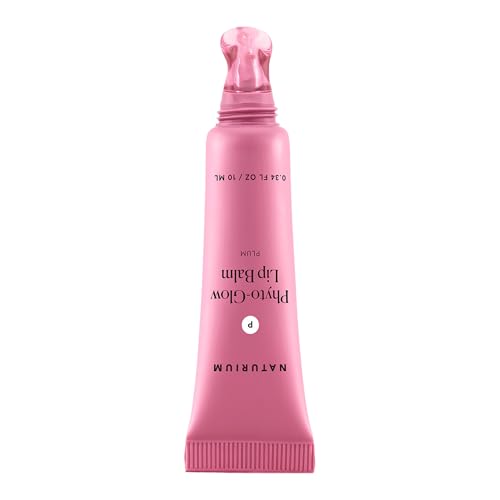 Naturium Phyto-Glow Lip Balm, Hydrating Lip Care with a Glossy Finish, 0.34 oz Plum
