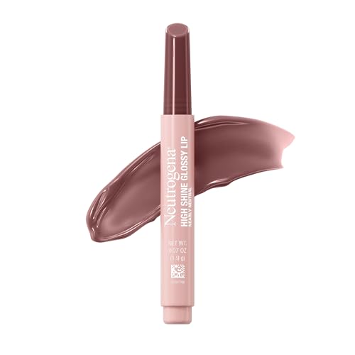 Neutrogena High Shine Glossy Lip with Maracuja Oil + Vitamins & Antioxidant Vitamin E, Nourishing Glossy Lip, Non-Retractable, Pigmented For Buildable Color, Nearly Neutral, 0.07 oz (Pack of 2)
