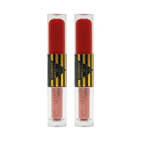 EBIN NEW YORK Secret of Pharaoh Glitter Duo Stick Love Spell | Dual-Ended Primer & Glitter Face Makeup Stick | Creamy Long-Lasting Shimmer Finish | Vegan & Cruelty-Free (Pack of 2)