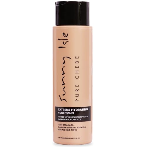 Sunny Isle Pure Chebe Extreme Hydrating Conditioner 12oz | Anti-Breakage, Damage Reversal Formula | Infused with Pure Chebe Powder & Jamaican Black Castor Oil | All Hair Types