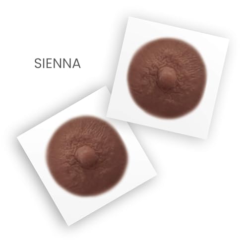 TataTattoos Temporary Realistic Nipple/Areola Tattoos ? Non-Surgical for Mastectomy Recovery ? for Post Breast Cancer Surgery (Sienna, Large (Pack of 4))