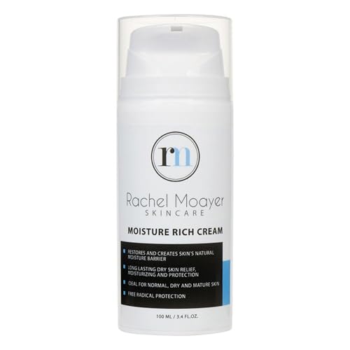 Rachel Moayer Skincare RM Moisture Rich Cream with Ceramide Complex, Hydrating Face Moisturizer for Dry & Mature Skin, Encapsulated Delivery System, Long-Lasting Nourishing Barrier Protection, 1.7 oz