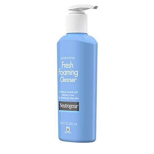 Neutrogena Fresh Foaming Gentle Daily Facial Cleanser & Makeup Remover, Oil-, Soap- & Alcohol-Free, Removes Dirt, Oil & Waterproof Makeup, Non-Comedogenic & Hypoallergenic, 9.6 fl. oz