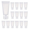 24PCS 30ml/1.7oz Empty Refillable Clear Plastic Squeeze Soft Tubes with Flip Cover Lotion Bottle Travel Sample Packing Cosmetic Makeup Container Storage Vials Jars for Facial Cleaner Toiletries