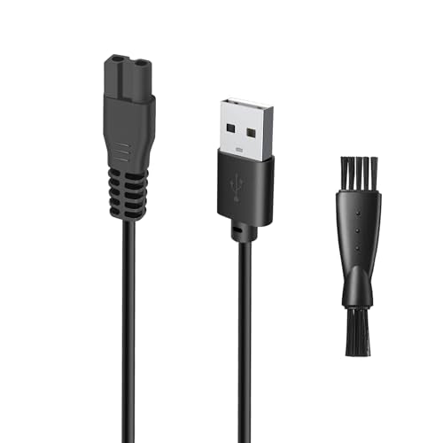 5V Charger Cable Replacement for Meridian Trimmer Charging, USB Charger Cord Compatible with Meridian Body Hair Bikini Trimmer with 1 Cleaning Brush, 3.3ft Power Cord