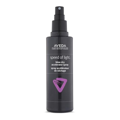 Aveda Speed of Light Blow Dry Accelerator Spray | Pre-Styling Spray | Cuts Dry Time | Heat Protectant | Lactic Acid Seals Hair Cuticle | 90% Naturally Derived*, 6.7 Fl Oz