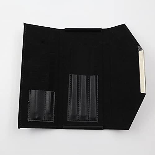 1 Piece Black PU Leather Empty Tweezers Storage Bag for Eyelash Extensions Multi-pockets Travel Case For Eyelash Grafting Extension Tweezers