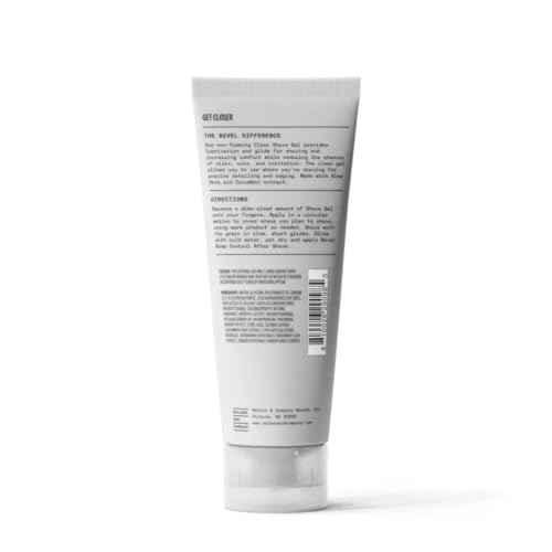 Bevel Essentials Clear Shave Gel for Men, Clear Shave Gel for Precise Detailing and Edging with Aloe Vera and Cucumber Extract to Soothe Skin and Prevent Razor Bumps, 4 Fl Oz