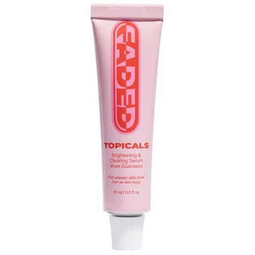 Topicals Faded Brightening and Clearing Serum | Reduces Discoloration, Post-Blemish Marks, Scars and Spots | Contains Kojic Acid and Niacinamide | Dermatologist-tested, Vegan, Cruelty-Free (0.5 Fl Oz)