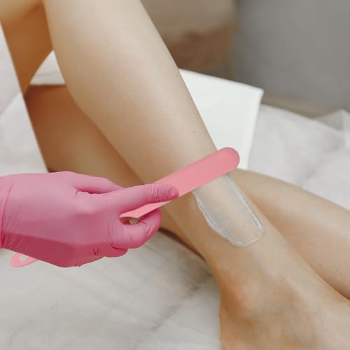6Pcs Silicone Wax Stick, Wax Sticks for Hair Removal, Reusable Non-Stick Hard Waxes Spatula Scraper Applicator Sticks For Home Salon Body Use(Pink)