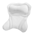 Luxury Bath Pillow for Tub - 4D Air Mesh Head/Neck/Back Support with 6 Non-Slip Suction Cups