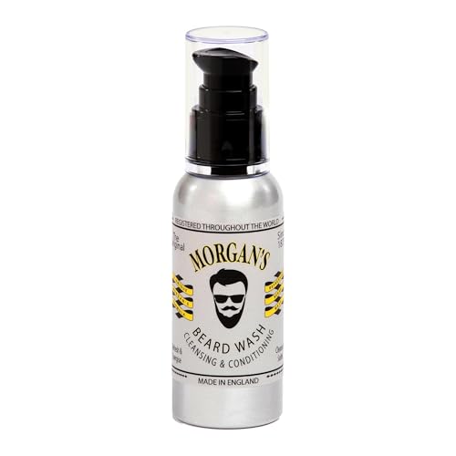 Morgan's Pomade Beard Wash, Cleansing and Conditioning Beard Shampoo for Soft and Manageable Beard, Supports Beard Growth, with Argan Oil 3.5 Fl Oz