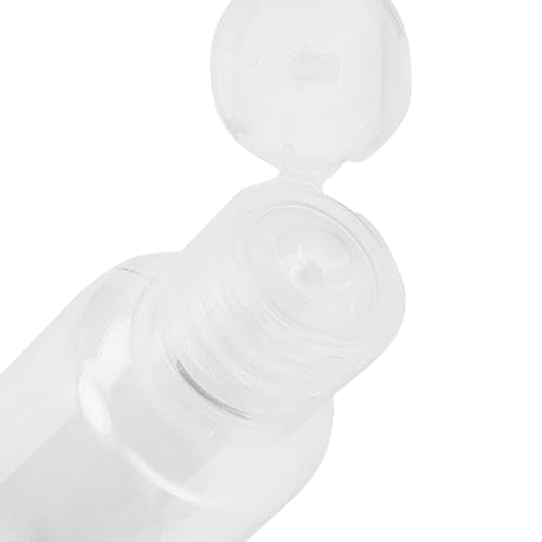 120 PCS 1oz/30ml Clear Empty Travel Bottles, Round Empty Bottles with Flip Cap, Plastic Sample Bottle Container for Shampoo Lotions Shower Gel Makeup