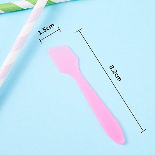 120 Pack Cosmetic Spatula, Small Plastic Spoon for DIY Facial Lip Mask, Face Cream, Body Lotion, Disposable Makeup Scraper, Multipurpose Mini Applicator for Mixing, Skincare, Sampling, Waxing