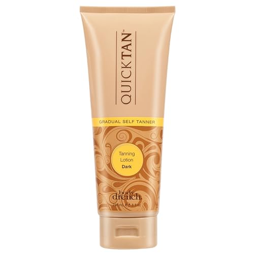 Body Drench Quick Tan Self Tanner Body Lotion ? Sunless Tanning Lotion for Women, Natural-Looking Self Tan, Dark, 8 fl oz