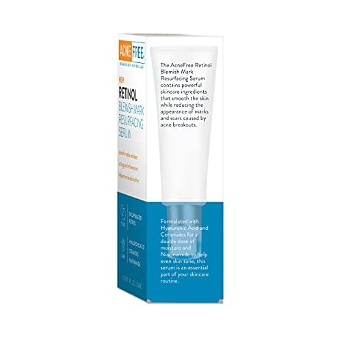 AcneFree Retinol Blemish Mark Resurfacing Serum with Hyaluronic Acid, and Niacinamide | Helps to Reduce the Appearance of Acne Marks | Redness Control | 1 Ounce
