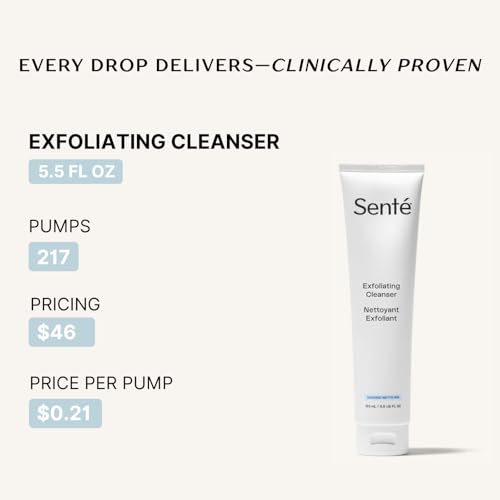 Sent? Exfoliating Cleanser | Gentle Chemical Exfoliator | Improves Skin Clarity by Diminishing Appearance of Dark Spots | Glycolic & Phytic Acid | 5.5 Fl oz