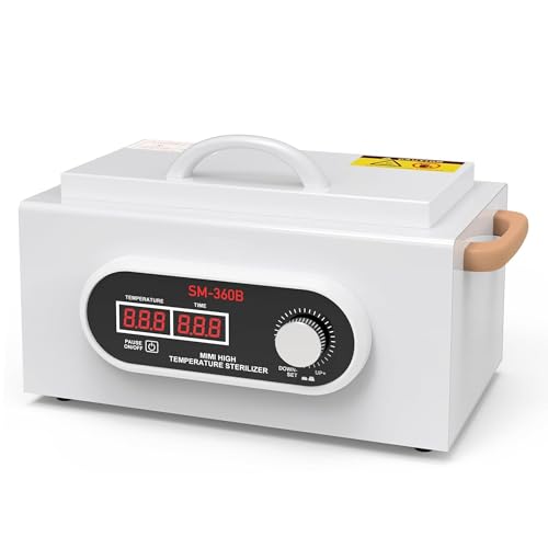 High-temperature sterilizer, 110V 300W, maximum temperature 230¡É (446¢µ), digital control, hair and nail tool dry heat sterilizer