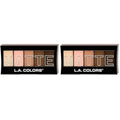 L.A. COLORS 5 Color Matte Eyeshadow Palette, Tan Khaki CEM478 (Pack of 2)