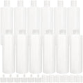 Bekith 12 Pack 16oz Plastic Squeeze Bottle with 24 Caps in 2 Styles, Refillable Plastic Bottles for Shampoo, Lotions, Liquid Body Wash, Sauce, BPA Free