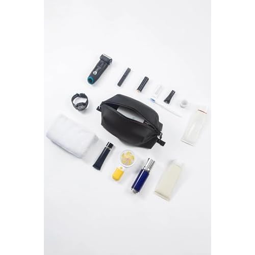 6"x 11" 6L Large Silicone Toiletry Bag,Waterproof Leakproof Foldable Travel Organizer,Dopp Kit Alternative for Men & Women,Black