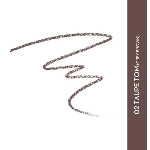 SUGAR Cosmetics Arch Arrival Brow Definer with Spoolie Lasts Upto 12hrs Pigmented Eyebrow Pencil Long Lasting & Natural Finish 3.5gm 1 count (Pack of 1) 02 Taupe Tom (Grey Brown)