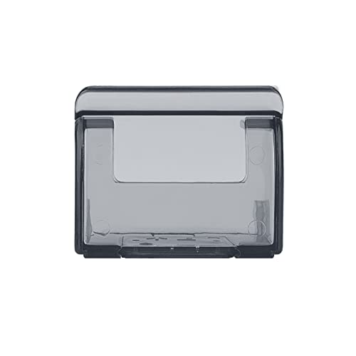 LUEXBOX 2 Pcs Plastic Razor Holders with Cover for Shower Wall, Self Adhesive Waterproof Razor Rack for Bathroom, Compatible with Fusion 5 Proglide, Mach 3 Classic(Grey)
