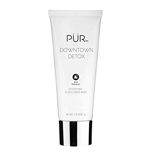 P?R MINERALS Downtown Detox Detoxifying Black Lemon Face Mask, Helps Draw Out Impurities, Helps Soothe Skin, Charcoal, Lactic Acid & Green Tea Extract