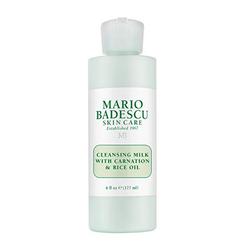 Mario Badescu Cleansing Milk with Carnation, Rice Oil & Vitamin E - No Rinse Liquid Makeup Remover Cleanser with Milky Formula For Skin Care and Gentle Cleansing Experience