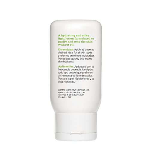 CONTROL CORRECTIVE Oil Free Hydrating Lotion, 2.5 Oz - Lightweight, Silky, Non-Comedogenic, Oil-Free, Facial Moisturizer, Leaves Skin Hydrated And Glowing, Calms, Purifies, Tones, Repairs, Balances