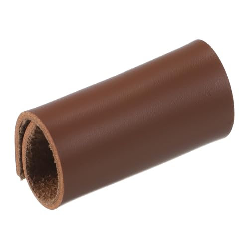 3 Pack Razor Cover Protective Sheath - Double Edge Leather Safety Razor Protective Sheath Travel Cover, Apply to Shaver Razor (3.3 x 1.8 Inch, Brown)