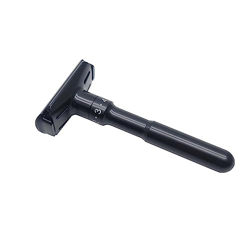 Adjustable Safety Razor Shaving Kit 4PCS | Double Edge Razor | Synthetic Shaving Brush | Stainless Steel Shaving Soap Bowl | Shave Soap | Include 5pcs Razor Blades.