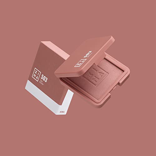 3INA The Blush - Natural Light Mineral Powder Blush for Cheeks - Pigmented and Long-Lasting Formula - Easy to Blend, Luminous Finish - 503-0.26 oz