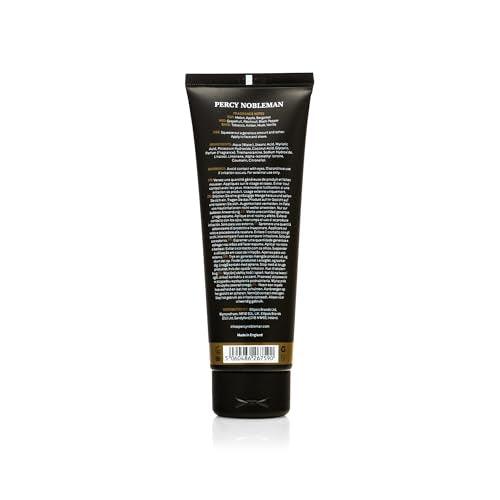 Percy Nobleman Shaving Cream: A Premium Shave Cream, with a Luxurious Thick Lather for Smooth Glide, Signature Scented with Amber, Tobacco, Musk, Vanilla, Vegan & Cruelty-Free, Made in England, 125ml